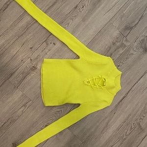 Neon yellow crop top